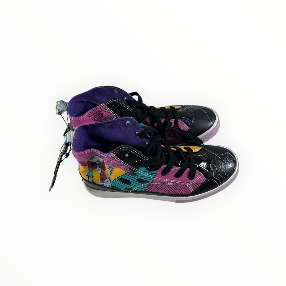 Disney Ground Up Nightmare Before Christmas Sally Patchwork High Top Sneakers